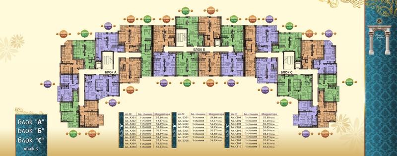 Elitonia Gardens 5 план третий этаж