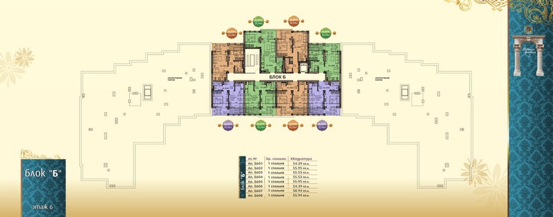 Elitonia Gardens 5 план шестой этаж